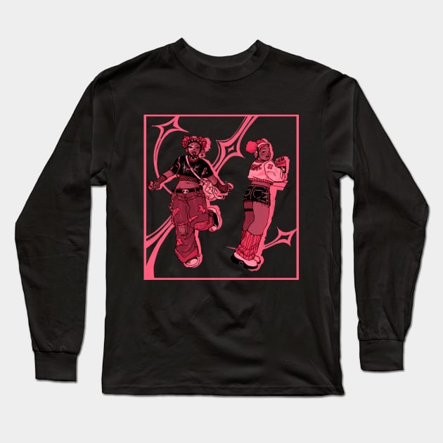 Pink Punk Long Sleeve T-Shirt by Ricka Theien's